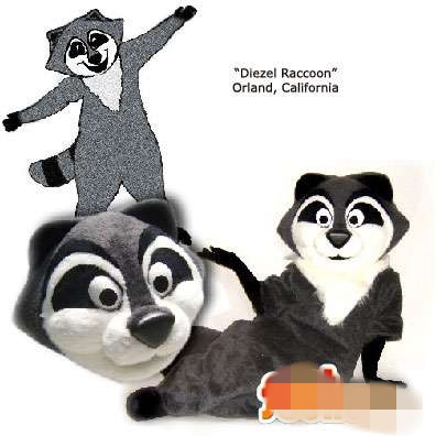 

Custom Raccoon mascot costume Character Costume Adult Size free shipping, Grey
