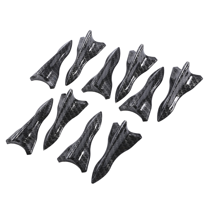 

10Pcs/Set Universal Car Roof Bumper Shark Fin Spoiler Carbon Fiber Plastic Diffuser Vortex Generator Car Styling Exterior