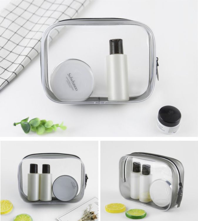 

clear waterproof cosmetic bag lady wash gargle bag transparent PVC travel makeup bags sorting bags larger QTY can accept OEM logo