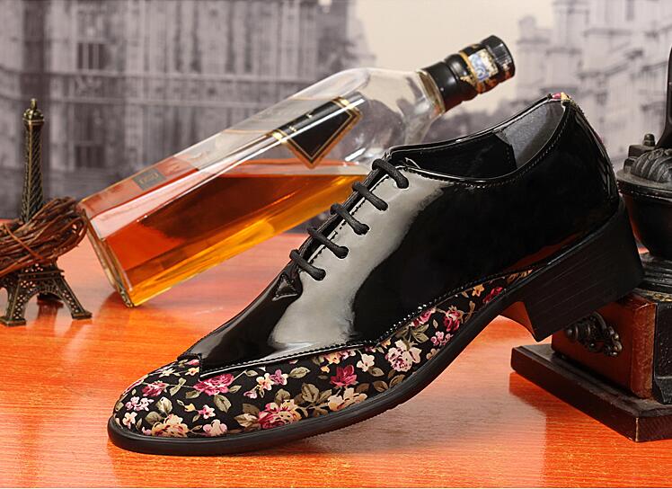 

Classics Europe Style Spring autumn Designer Print shoes Men Oxford Dress Party Wedding Office Black Brogue mens Flats M544, Red
