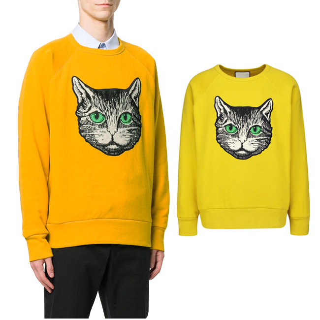 

Cat Embroidery Wool Sweater Designer Slim Fit Crew Neck Longsleeves Sweaters Pullover Male, Black zo725