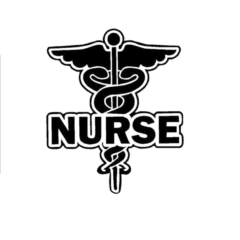 

Nurse working indicator loving syle vinyl car sticker black/silver ca-007