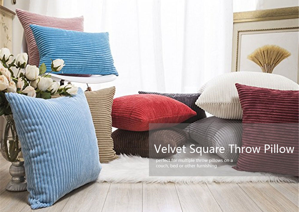 Wholesale Fall Decor Pillow Covers Soft Decorative Striped