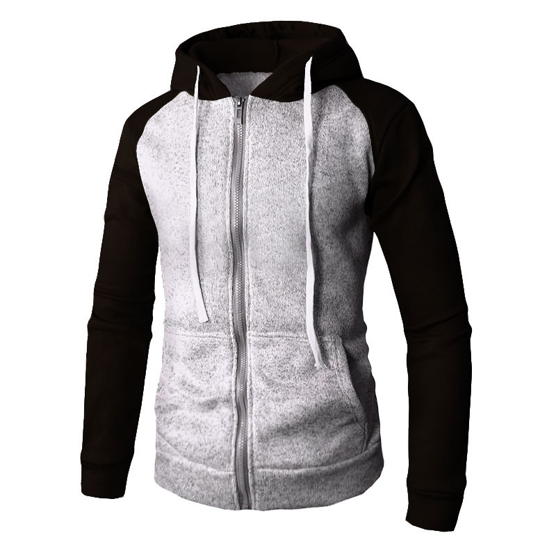 2018 automne et hiver nouvelle couleur correspondant à un pull sport décontracté grande taille hommes veste à capuche de mode manteau confortable