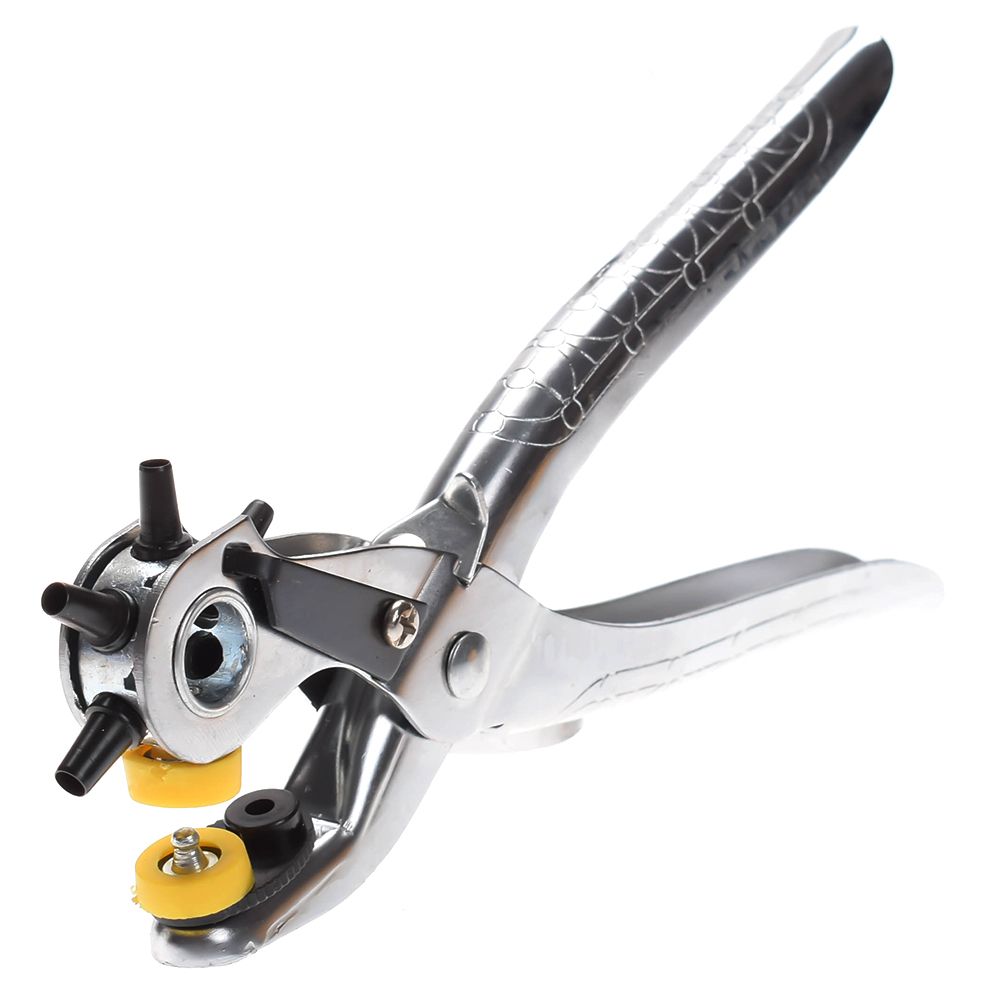 

Heavy Duty Revolving 6 Hole Leather Belt Paper Eyelet Cut Plier Punch Craft Tool