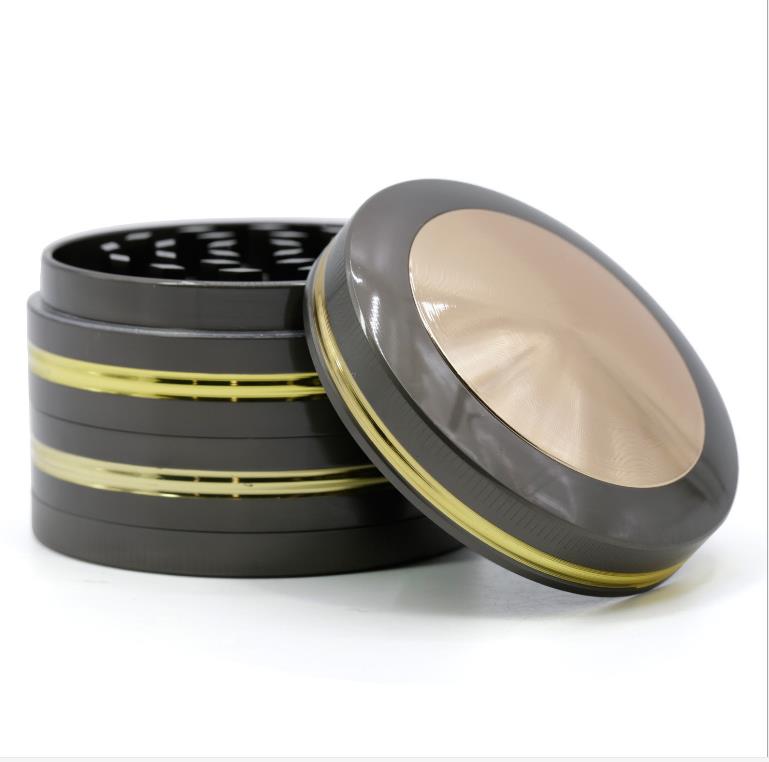 

63mm Diameter Four-layer New Zinc Alloy Edge Convex Cover Cigarette Grinder