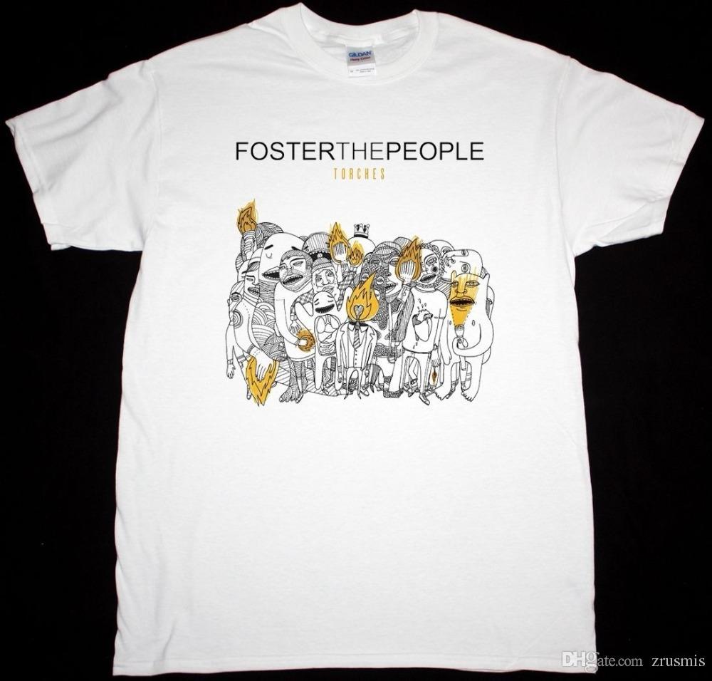 

2018 Crossfit T Shirts FOSTER THE PEOPLE TORCHES INDIE ALTERNATIVE THE KOOKS NEW WHITE T-SHIRT High Quality Top Tees