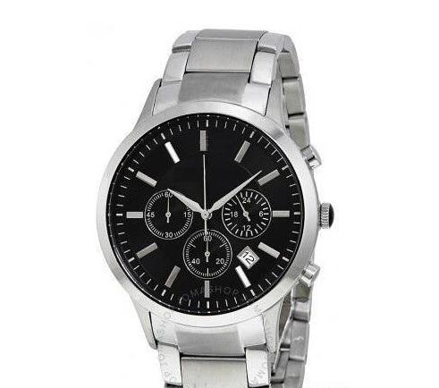 

Classic fashion men's watches ar2434 quartz Chronograph watches are high quality free shipping, Silver