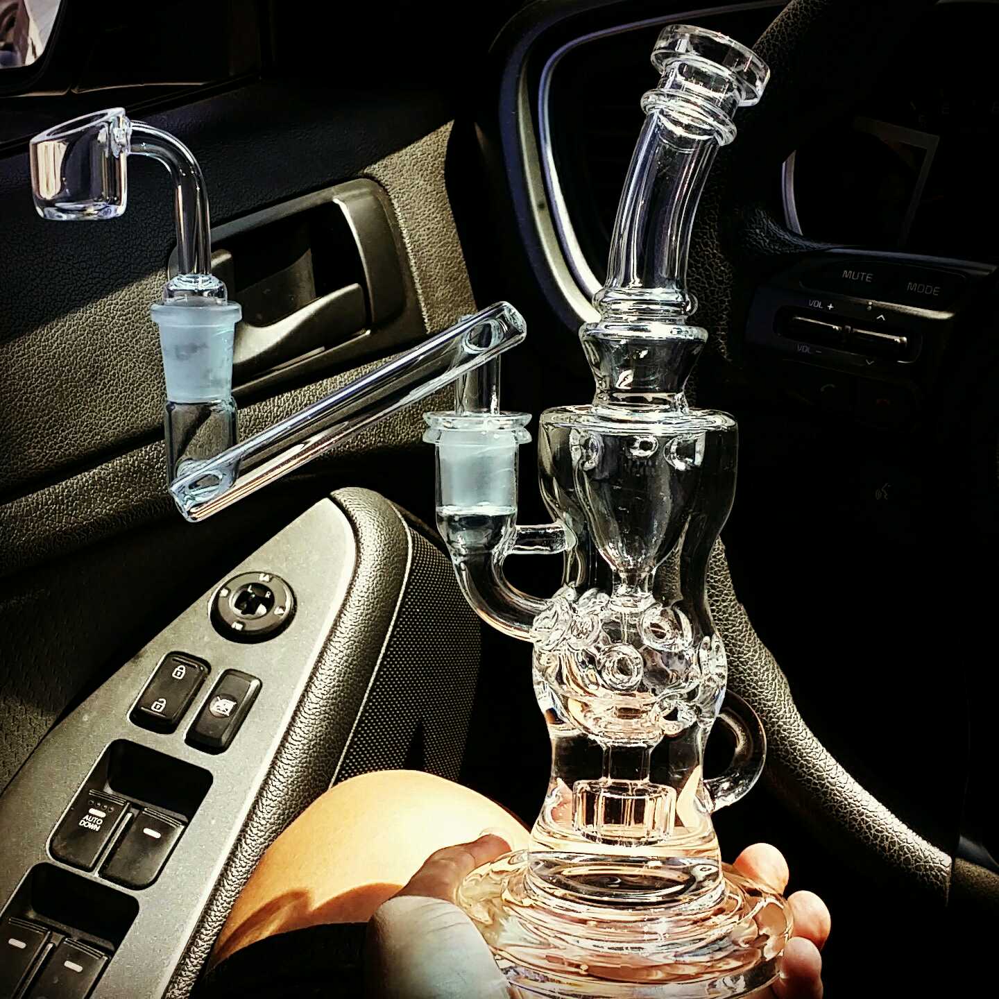 

FTK glass bongs Perfect faberge torus klein function Glass water pipes oil rigs smoking bongs joint size 14mm
