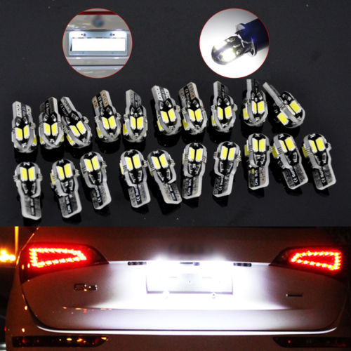 

New 20pcs Canbus T10 194 168 W5W 5730 8 LED SMD White Car Side Wedge Light Lamp Bulb license light 12V