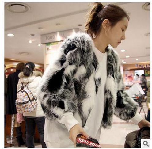 Winter Autumn Womens Mixed Color Fur Jackets Plus Size Short Fur Coats Casaco De Pele Faux Furjackets Female Faux Fur Coats K40 D18110901