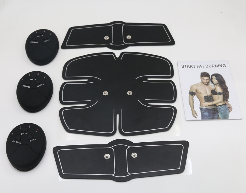 New Ultimate ABS Stimulator Abdominal EMS Muscle Exerciser Belt Fat Burner Massager Body Slimming Pad AB & Arms Full Set-image-421585002