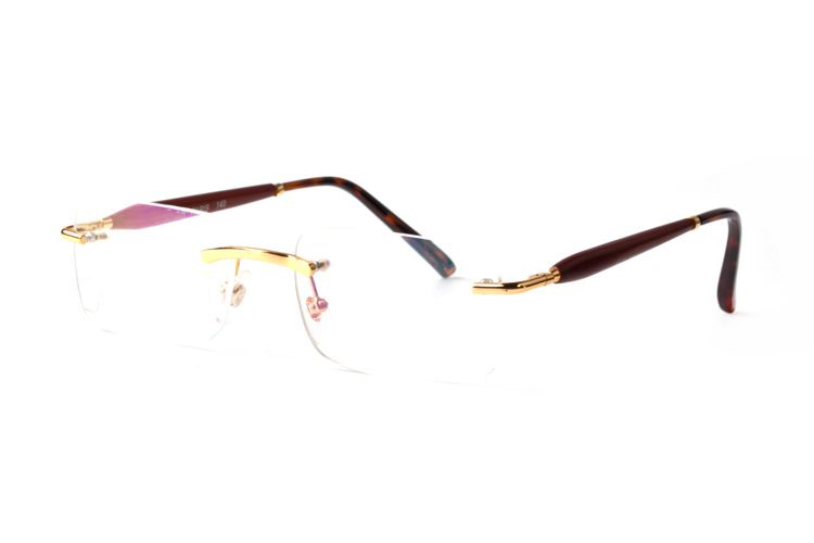 Hot CT Brand Luxury Optical frames Rimless Glasses Frames Real Gold Plated Metal Optical Eyeglasses Sunglasses