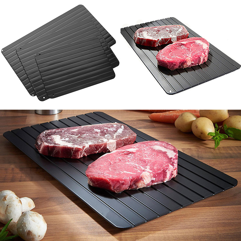 

Fast Defrost Thaw Tray Defrosting Tray Meat Frozen Food Quickly Without Electricity Microwave Thaw Frozen Food Kitchen Accessories WX9-455