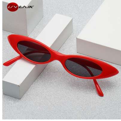 

UVLAIK Small Cat Eye Sunglasses Women Retro Cateyes Glasses Female Frame Oval Eyewear UV400 Eye Glasses