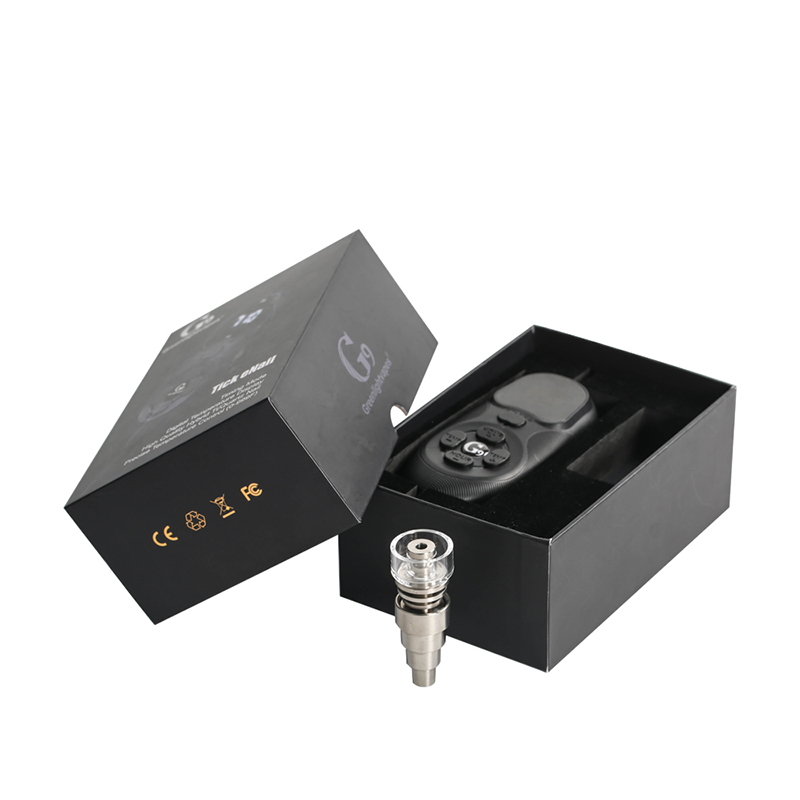 

Portable Titanium Quartz NAIL Electric Nail PID Temperature Control Digital Tick eNail Kit Wax Vaporizer 10MM Oil Rig Box Glass Bong, Black