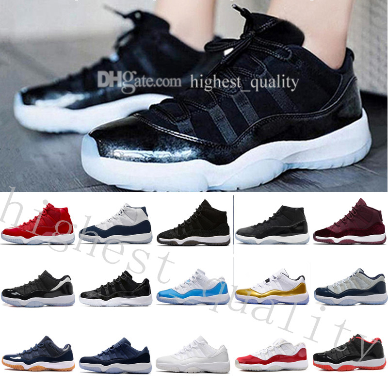 

(with box) Cheap Hot New 11s 11 XI men and women Basketball Shoes 11s high gym red low bred Sports Sneakers sports shoes US 5.5-13 Eur 36-47, #22 high heiress black