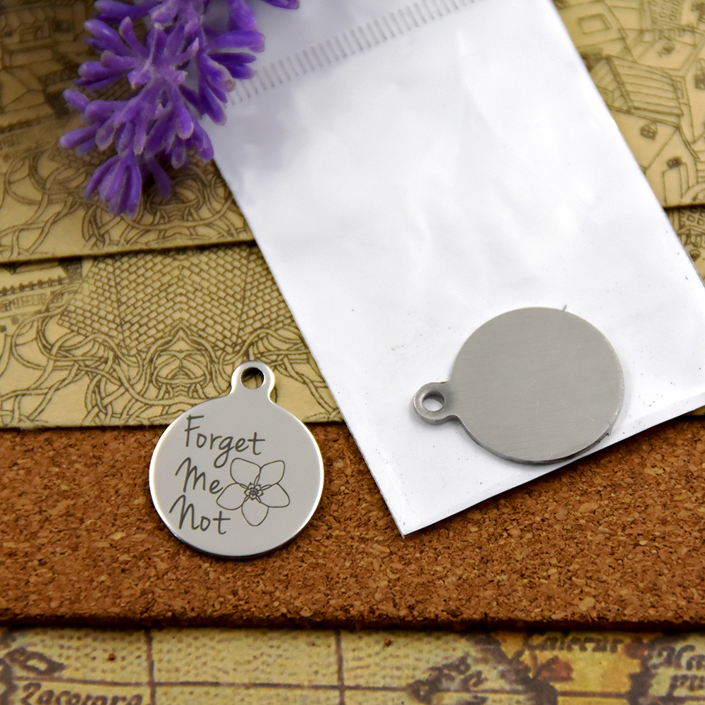 40pcs - "Oubliez-moi ou pas" breloques en acier inoxydable plus de style pour choisir des pendentifs à breloques bricolage pour collier