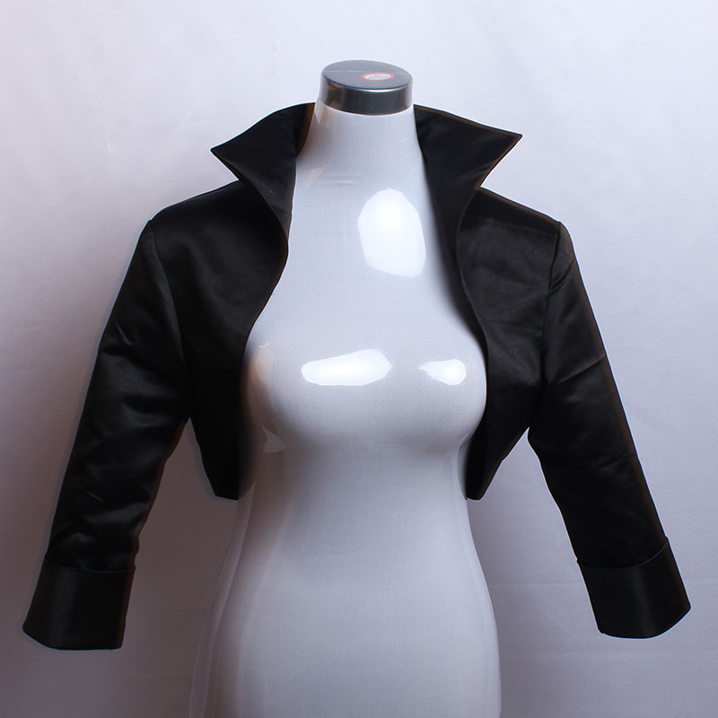 

2017 New High Quality Stain 3/4 Sleeve Wedding Bolero Bridal Jacket White/Black/Red Jacket Bridal Coat Wraps Bolero Casamento