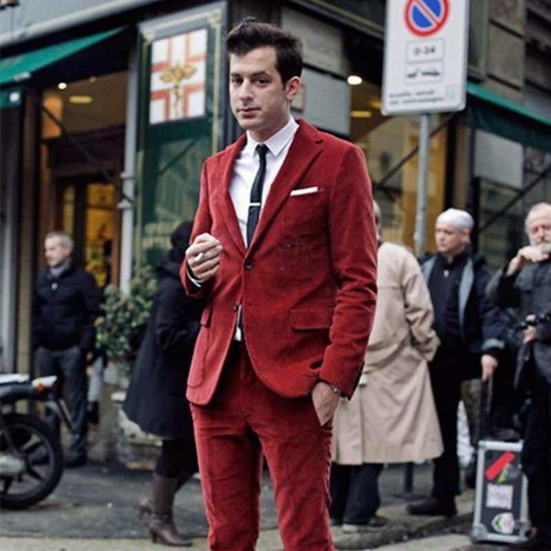 Latest Coat Pant Designs Red Velvet Tuxedo Slim Fit Men Suit 2 Piece Blazers Custom Groom mens Suits Terno Masuclino Jacket+Pant