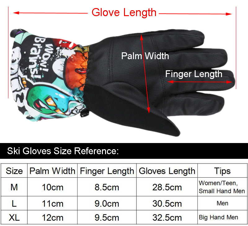 Gants D/'Hiver Ski Pour Ado Femmes Snowboard Imperméable Grandeur XL