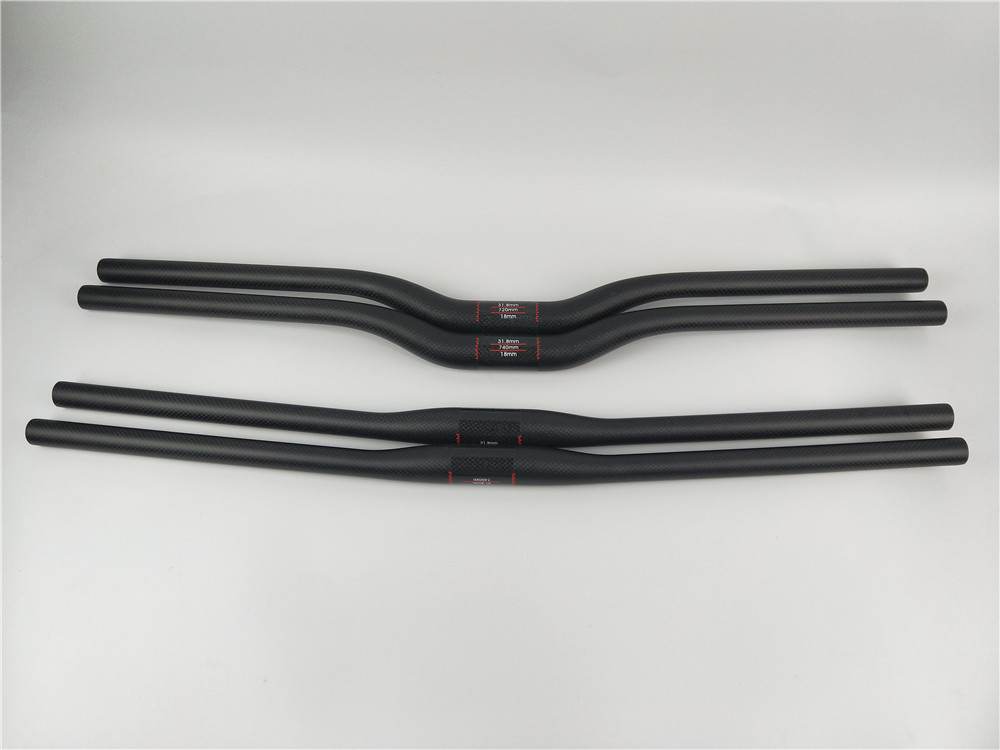 

Promotion! Ship Fast! 720/740mm Flat/Riser One-shaped 3K Carbon Mountain Handlebar Matte MTB Bicycle Handlebar Carbon Bike Handlebar