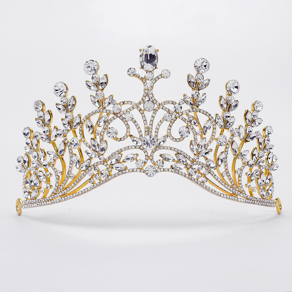 

Gold/Sliver Bridal Headpieces Tiaras and Crown Bridal Jewelry Stunning Beaded Wedding Hair Accessories chapeau femme mariage