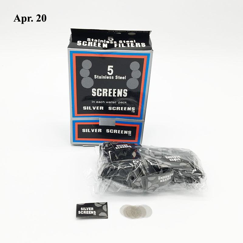 

Screen Filters Silver Screens 20mm Smoking Pipes Screens 500pcs/box R7