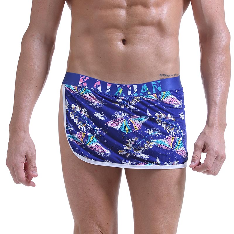 

Funny Men Boxer Underpants Shorts Gay Sissy Panties Jockstrap Cool side open Sleepwear Male Penis Pouch Floral print Underwear for Mens, Butterfly