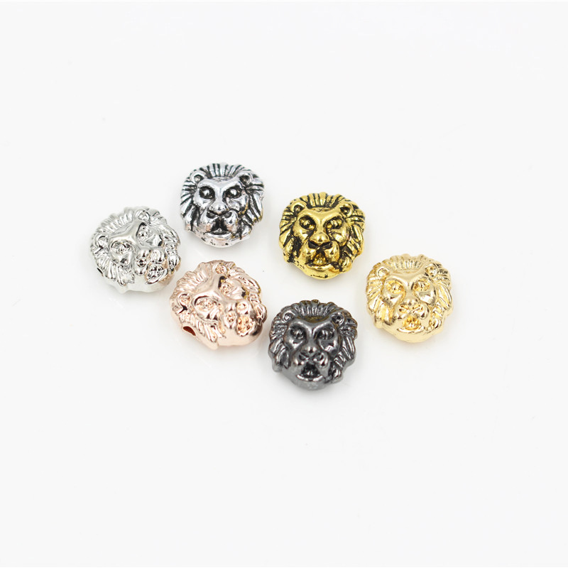 

Factory Direct 20PCS Wholesale Antique Alloy Lion Head Charm with Hole DIY Bracelets Jewelry