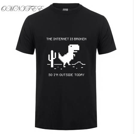 

Omnitee New Summer The Internet Is Broken T Shirt Men Casual Cotton Short Sleeve Funny Computer T-shirt Mans Tshirt OT-894