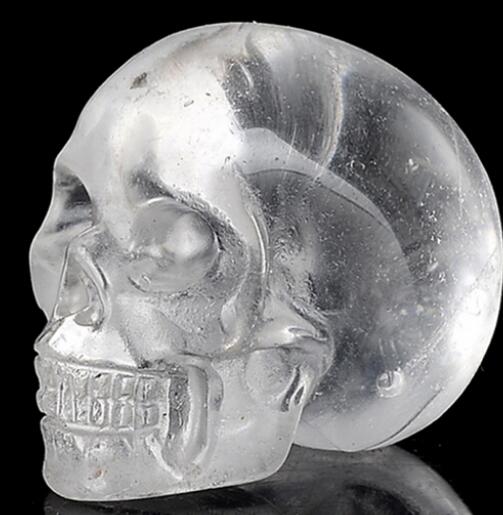 

Natural Clear Quartz Crystal Skull healing reiki carving