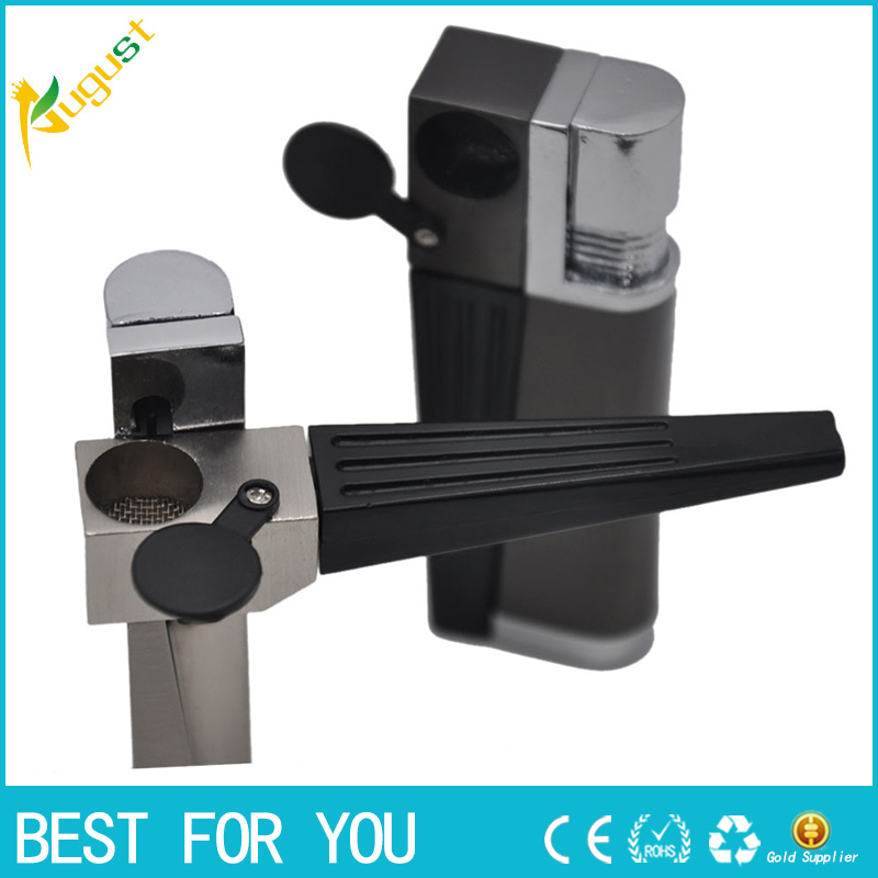 

2018 Multifunction Style Smoking Pipe With Cigarette Lighters Creative Metal Tube Lighter No Gas Cigarette Accessories