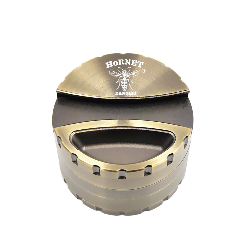 

HONEYPUFF Diamemeter 80M 4-Piece Zinc Alloy Metal Smoking Herb Grinder Blade Teeth With Cigarette Holder Metal Tobacco Grinder Spice Crusher