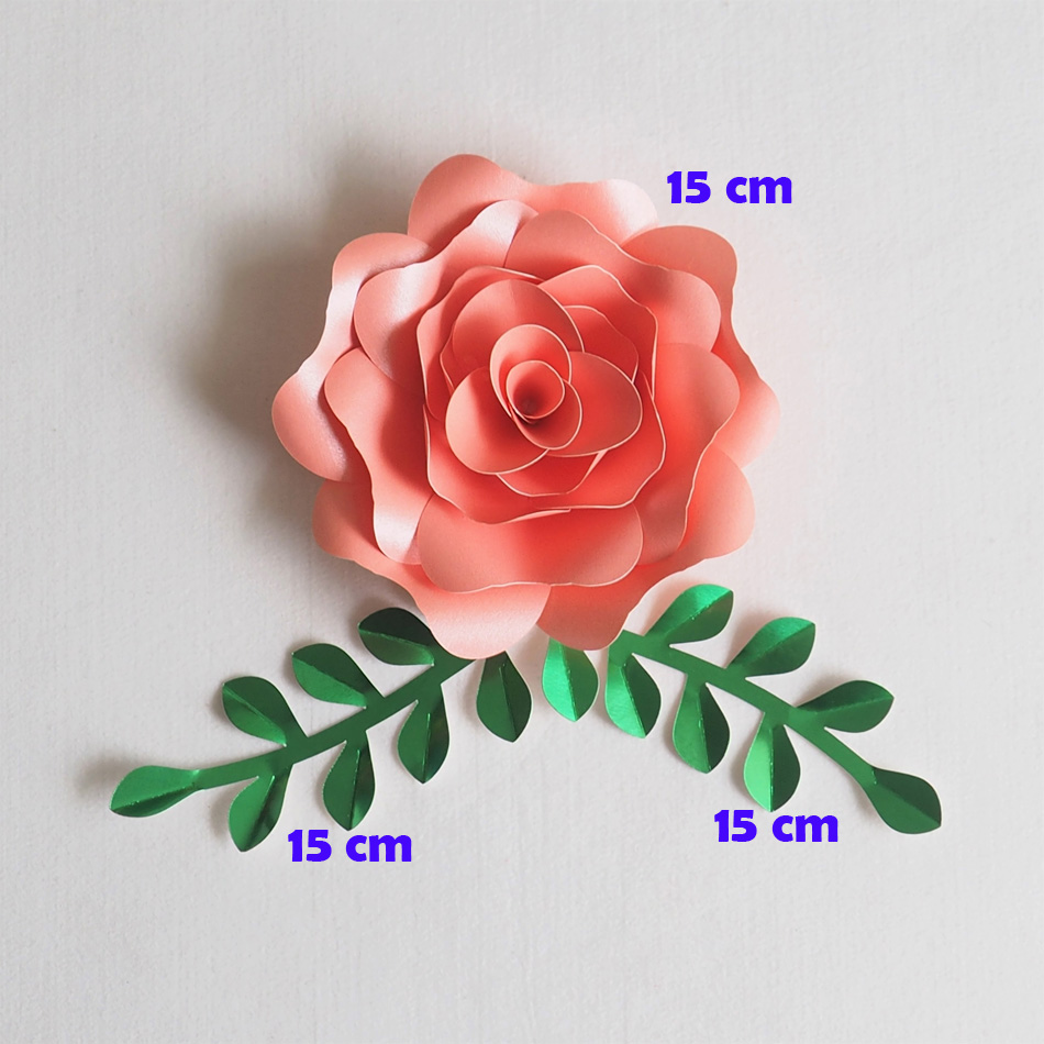 

Artificial Flowers 15CM + Leaves 15CM Fleurs Artificielles Backdrop DIY Giant Paper Flowers Wedding Party Decor Baby Shower