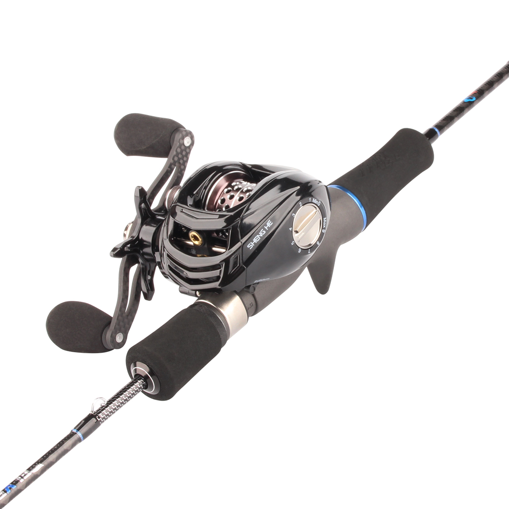 

RoseWood Lure Fishing Rod Reel Combo 1.8m Fuji Trout Rod And Left/Right Hand BaitCasting Reel Set With Canvas Travel Case