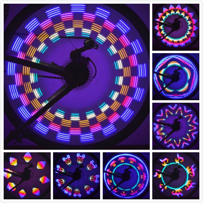 

New Arrival 42 Patterns 32 Colorful LED Bicycle Cycling Lights Wheel Spoke Light Lamp Waterproof Drop Shipping