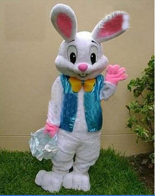 

Hot Professional Easter Bunny Mascot Costumes Rabbit Adult Bugs Bunny Free Shipping, Red;yellow