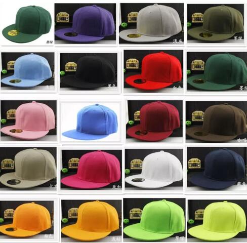 

27 colors good quality solid plain Blank Snapback Solid Hats Baseball Caps Football Caps Adjustable basketball cap, Multi