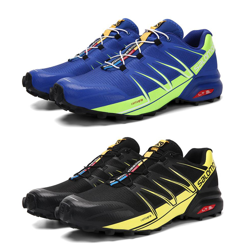 Speedcross Pro 5 Hommes Chaussures de course Bleu Noir Jaune Imperméable Durable En Plein Air Mens luxe designer baskets Chaussures de cross-coun