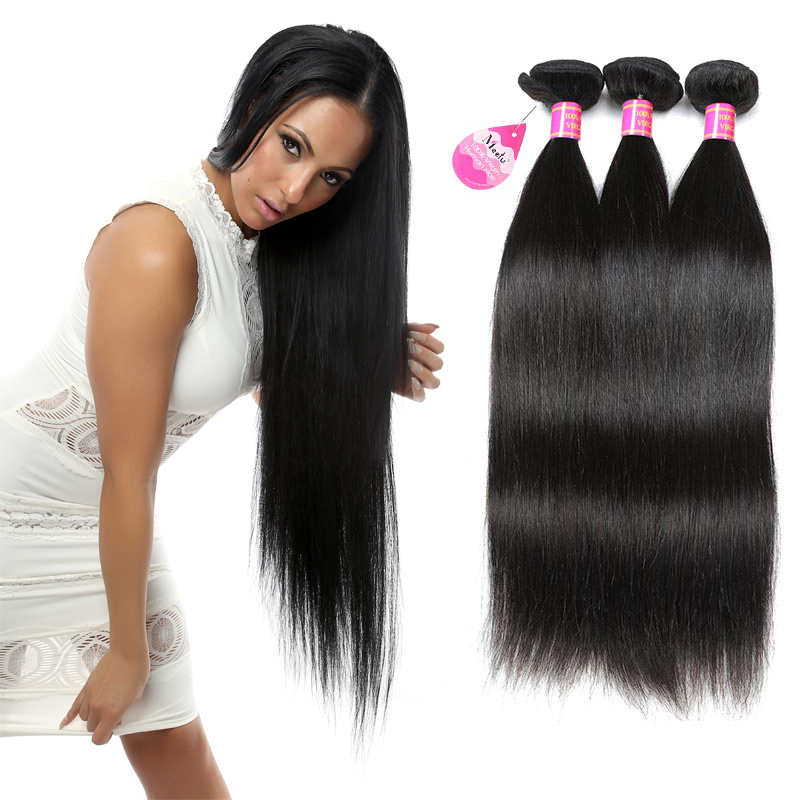 

Wholesale Price Brazilian Straight Hair Bundles 3pcs Peruvian Malaysian Indian Straight Hair Weaves Unprocessed Cheap Human Hair Extensions, Black