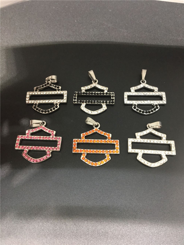 

1pc Newest Design Biker Crystal Unisexl Pendant 316L Stainless Steel Jewelry Motorcycles Pendant