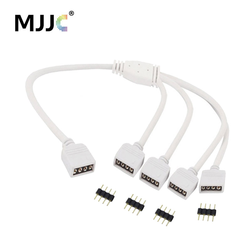 

Strip Accessories 1 to 2 3 4 Ways Output 4 Pin 10MM Female Connector Splitter RGB LED Strips Extension Cable for 5050 LED Strips