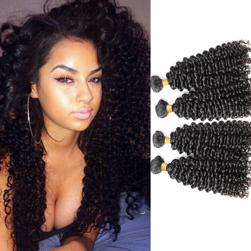 

8a top quality natural black indian hair extensions 4pcs lot curly hair bundles 1024inch human hair weave julienchina bella free, Natural color