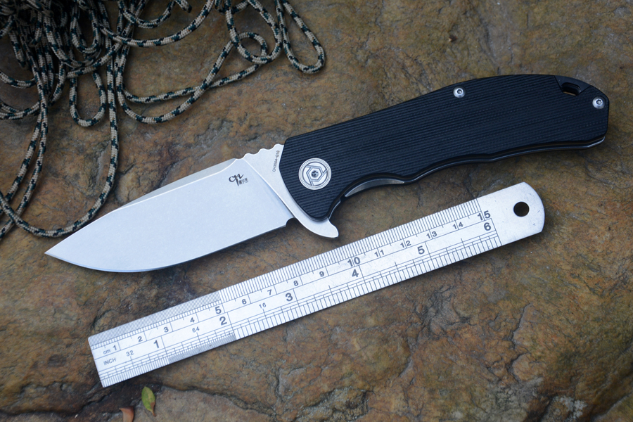 

New CH 3504 G10 handle knife 2 colors D2 blade Ceramic ball bearing washer outdoor pocket knife EDC tool gift package