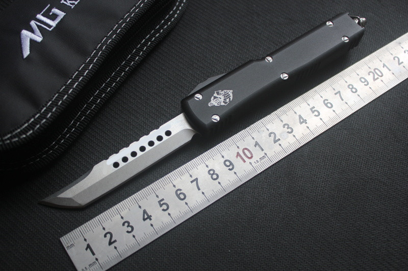 

MGknives Micro ut hell Hound blade out the front Combat Tactical Knife( CNC D2 steel ) 6061-T6 aluminum handle EDC Pocket knives