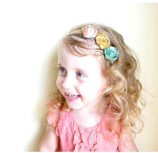 

Newborn Flower Headbands Photography props Girls Rose Florial Headwear baby Hair Bands Hairs Accessories, Random mix colors