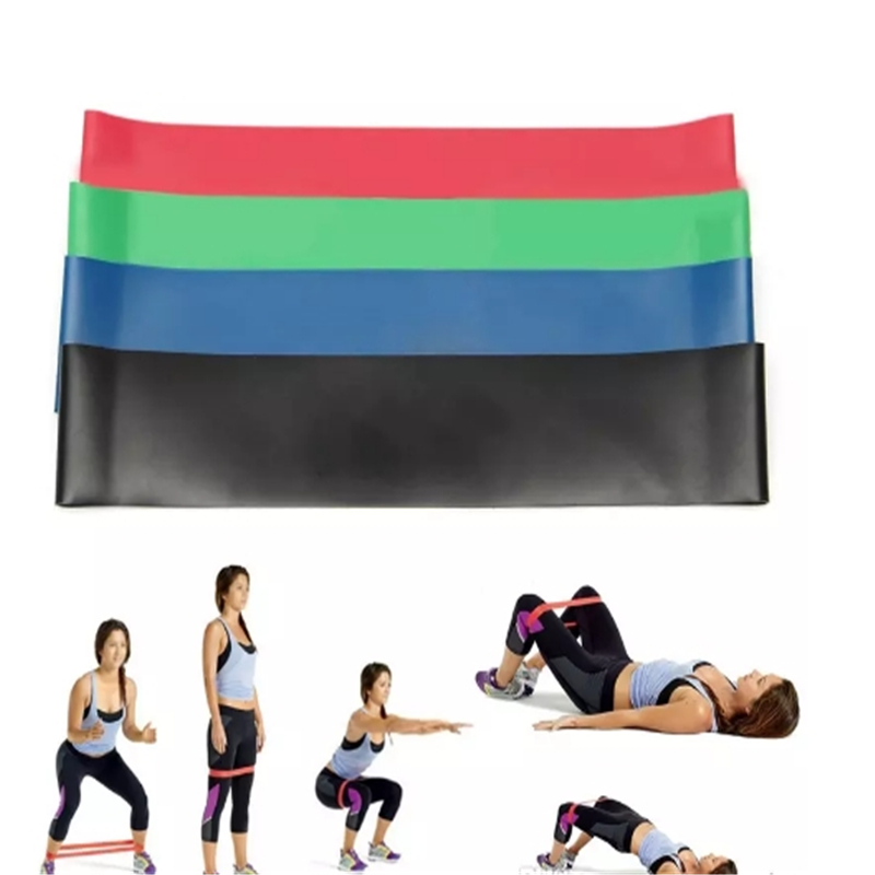 6Pcs Latex Yoga Stretch Strap Training Belt Arm Leg Fitness Exercise Gym Band G1