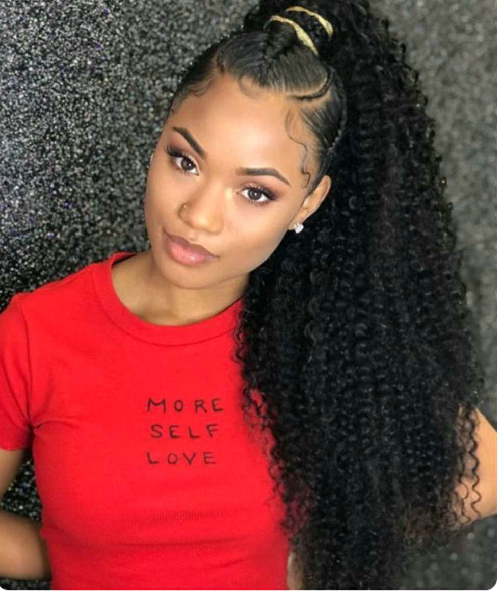 

4c afro kinky curls ponytailer cabelo humano natural clip in ponytails hair pieces haarstukje paardenstaart met 140g