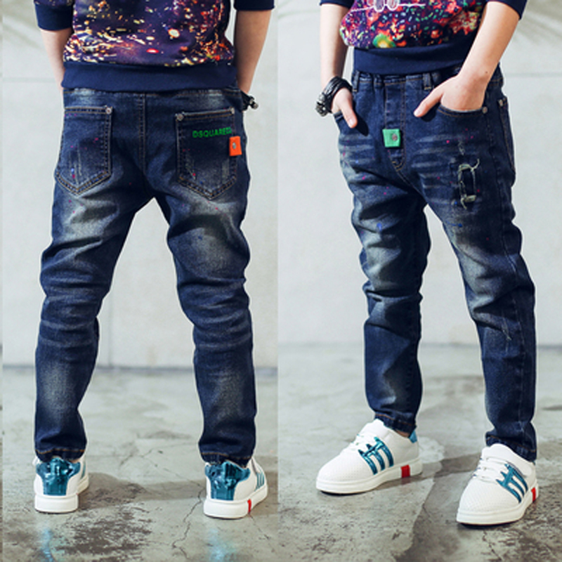 high-quality newset spring/autumn children&#039;s clothes solid denim thin baby boys jeans for big size kids boys causal jeans-image-420720052